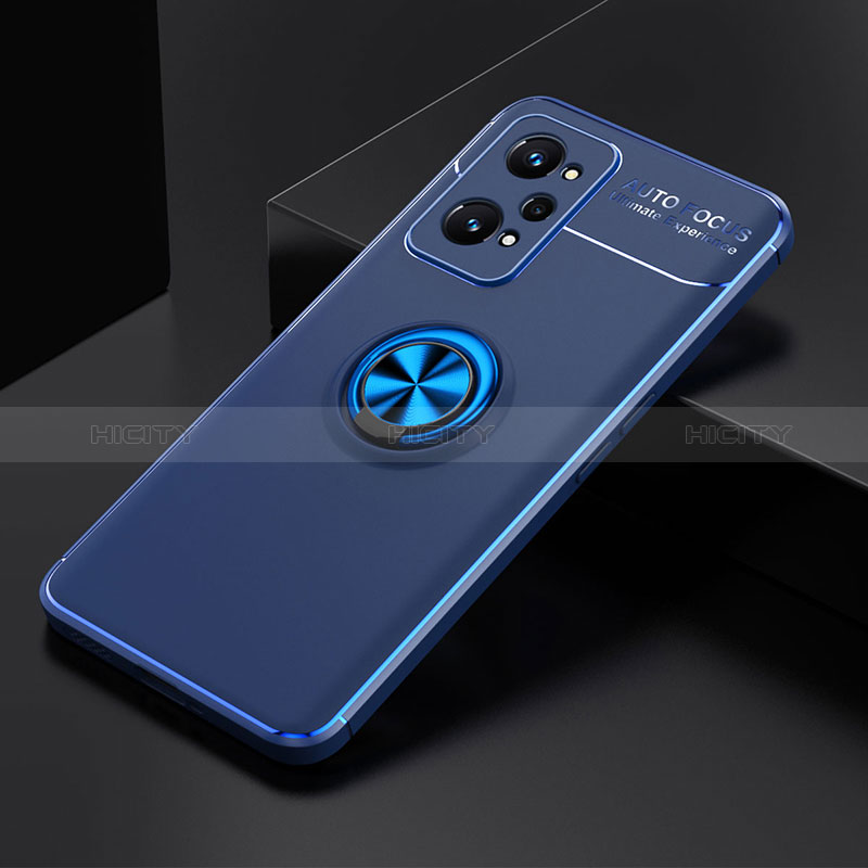 Custodia Silicone Ultra Sottile Morbida Cover con Magnetico Anello Supporto SD1 per Realme GT Neo 3T 5G Blu