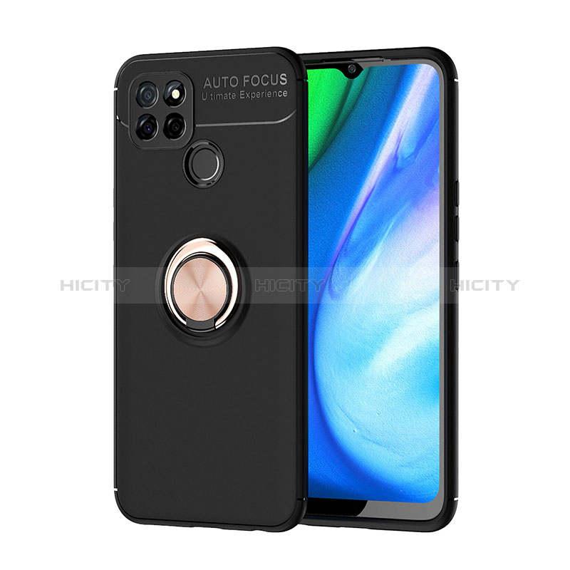 Custodia Silicone Ultra Sottile Morbida Cover con Magnetico Anello Supporto SD1 per Realme Q2i 5G