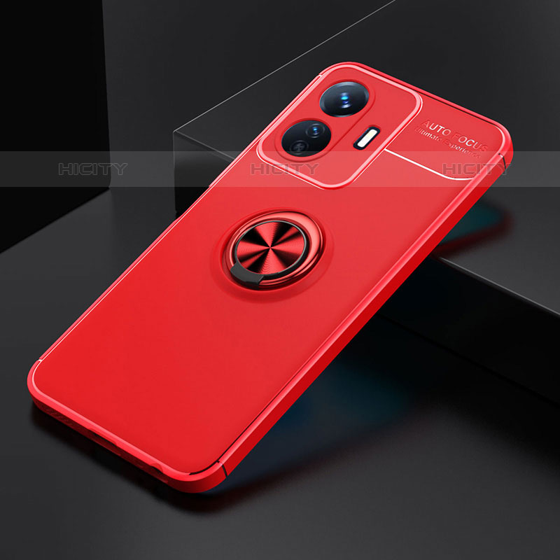 Custodia Silicone Ultra Sottile Morbida Cover con Magnetico Anello Supporto SD1 per Vivo iQOO Z6 Lite 5G