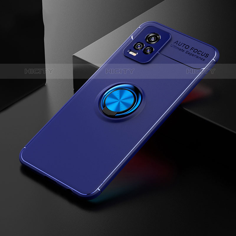 Custodia Silicone Ultra Sottile Morbida Cover con Magnetico Anello Supporto SD1 per Vivo V20 (2021)