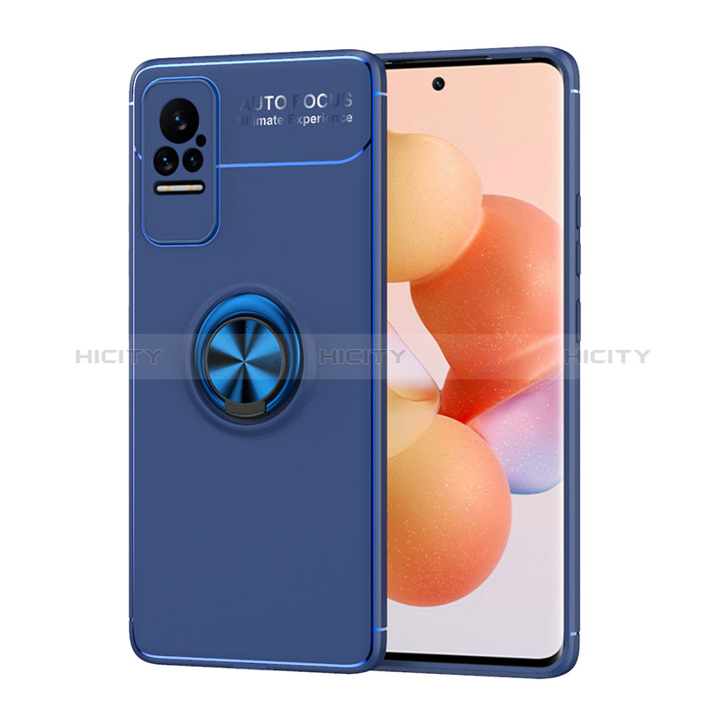 Custodia Silicone Ultra Sottile Morbida Cover con Magnetico Anello Supporto SD1 per Xiaomi Civi 1S 5G Blu