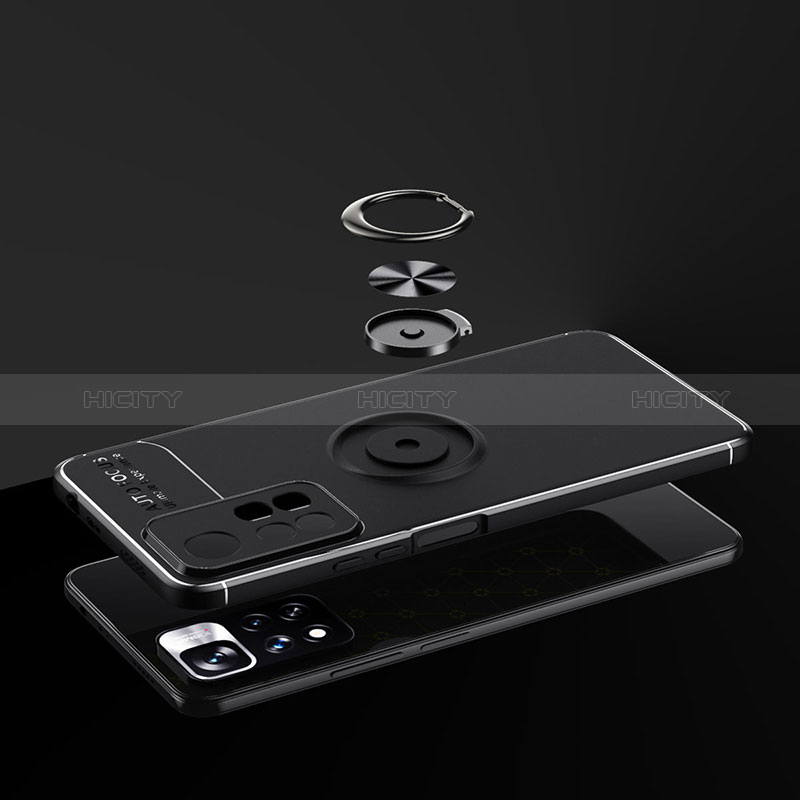 Custodia Silicone Ultra Sottile Morbida Cover con Magnetico Anello Supporto SD1 per Xiaomi Mi 11i 5G (2022)