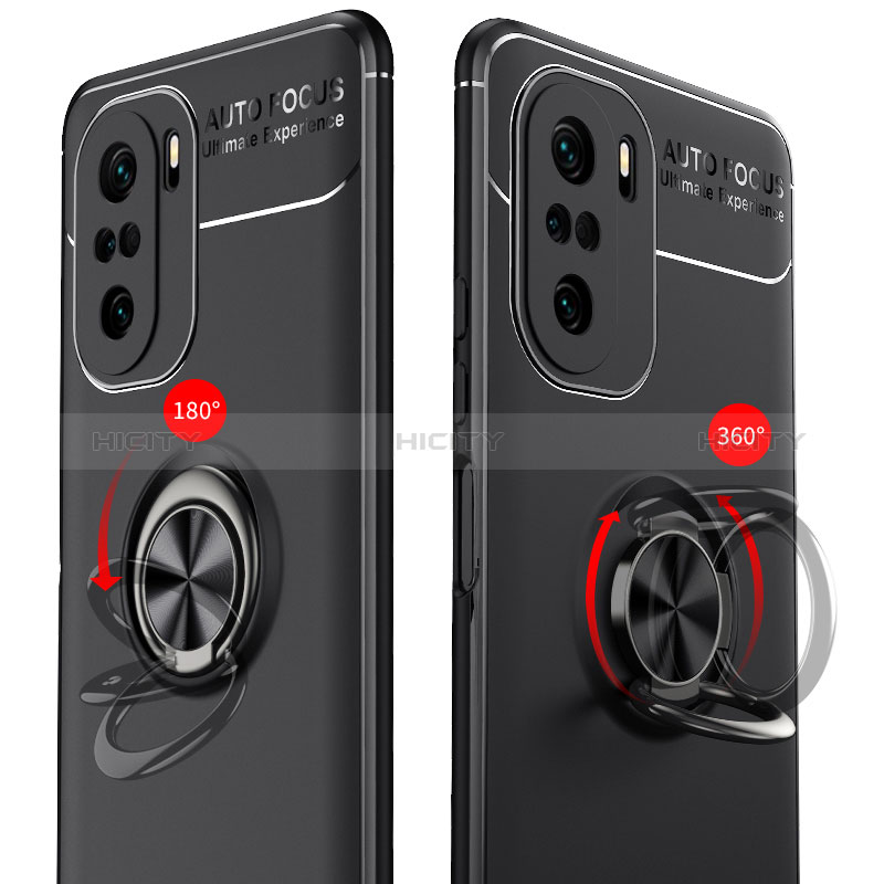 Custodia Silicone Ultra Sottile Morbida Cover con Magnetico Anello Supporto SD1 per Xiaomi Mi 11X Pro 5G