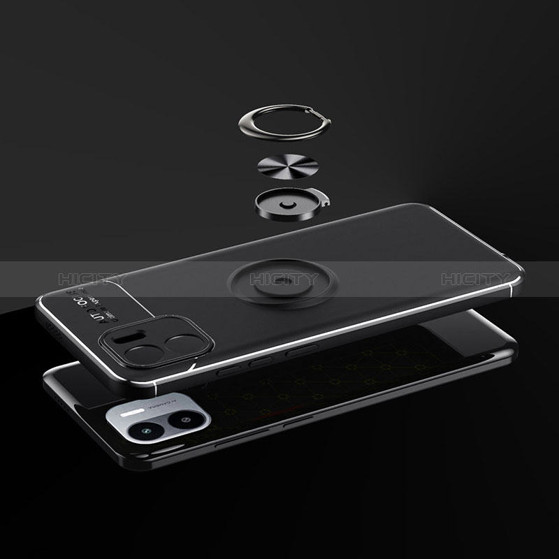 Custodia Silicone Ultra Sottile Morbida Cover con Magnetico Anello Supporto SD1 per Xiaomi Poco C51