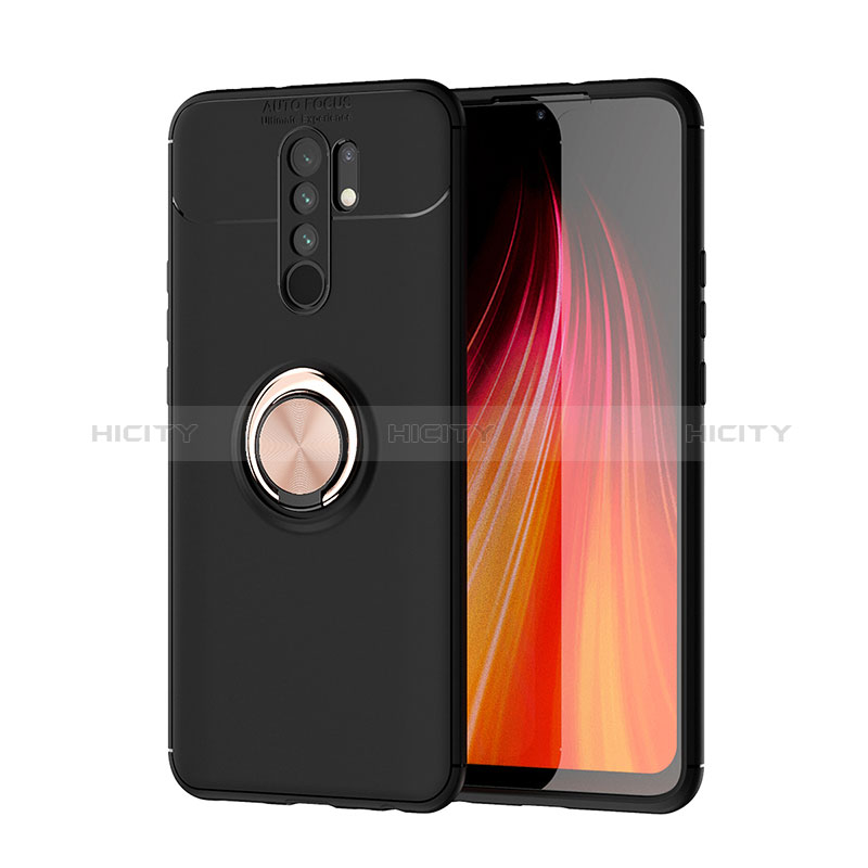 Custodia Silicone Ultra Sottile Morbida Cover con Magnetico Anello Supporto SD1 per Xiaomi Poco M2