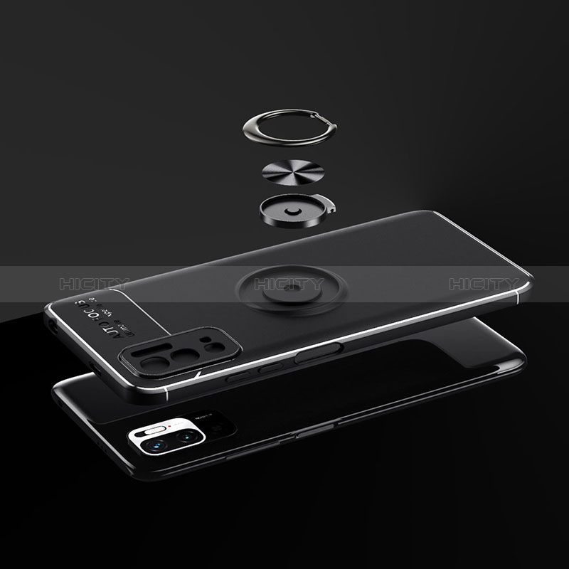 Custodia Silicone Ultra Sottile Morbida Cover con Magnetico Anello Supporto SD1 per Xiaomi POCO M3 Pro 5G