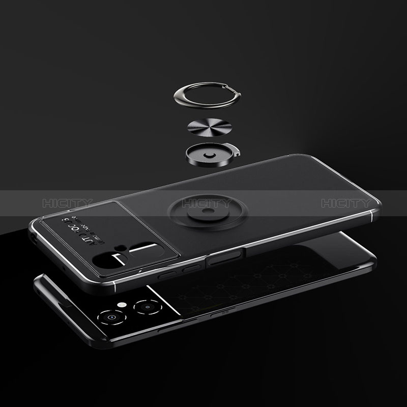 Custodia Silicone Ultra Sottile Morbida Cover con Magnetico Anello Supporto SD1 per Xiaomi Poco M4 5G