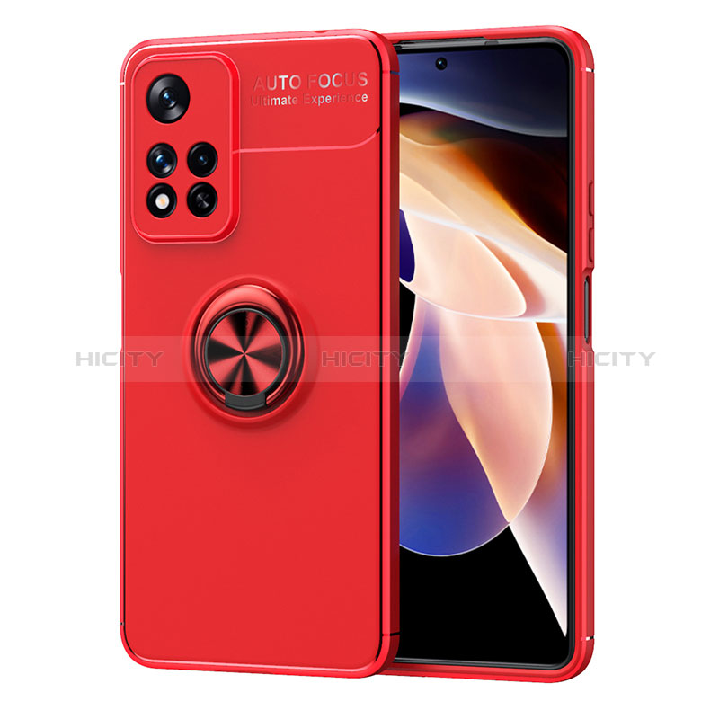 Custodia Silicone Ultra Sottile Morbida Cover con Magnetico Anello Supporto SD1 per Xiaomi Poco X4 NFC