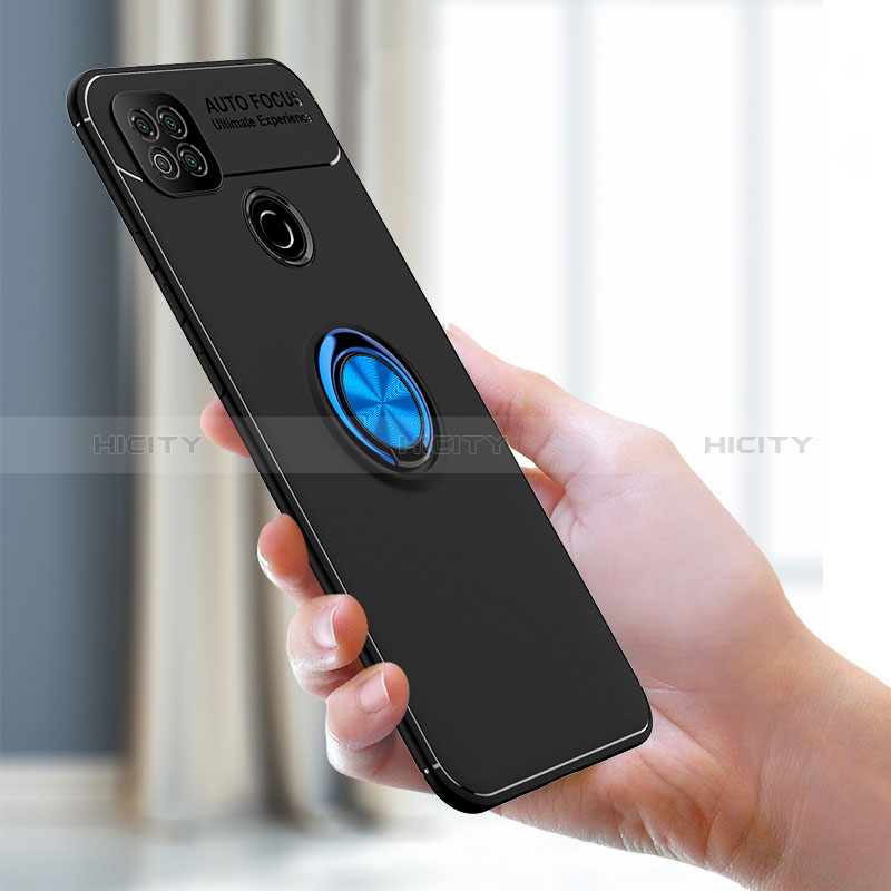 Custodia Silicone Ultra Sottile Morbida Cover con Magnetico Anello Supporto SD1 per Xiaomi Redmi 9 Activ