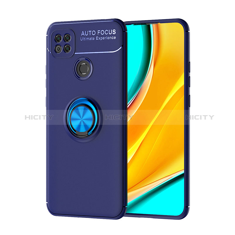 Custodia Silicone Ultra Sottile Morbida Cover con Magnetico Anello Supporto SD1 per Xiaomi Redmi 9 Activ