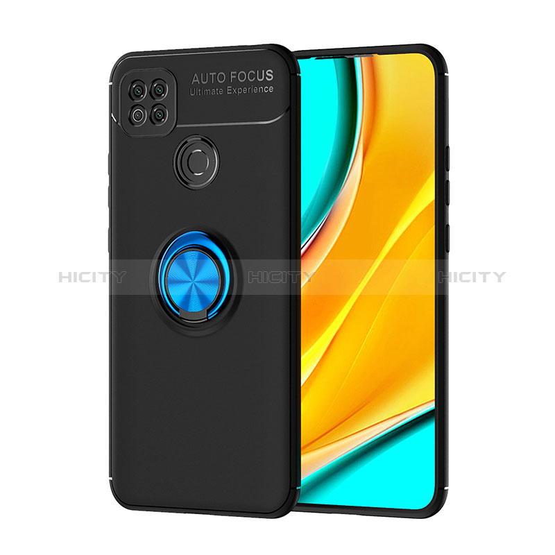 Custodia Silicone Ultra Sottile Morbida Cover con Magnetico Anello Supporto SD1 per Xiaomi Redmi 9 Activ