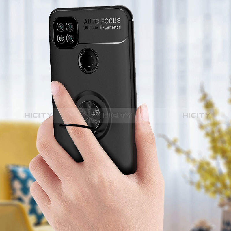 Custodia Silicone Ultra Sottile Morbida Cover con Magnetico Anello Supporto SD1 per Xiaomi Redmi 9 Activ