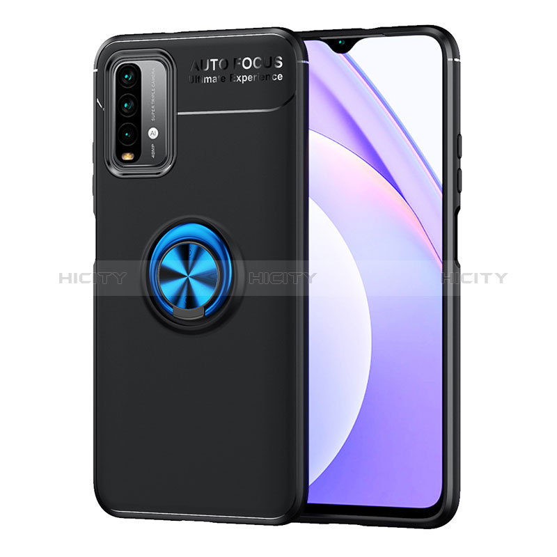 Custodia Silicone Ultra Sottile Morbida Cover con Magnetico Anello Supporto SD1 per Xiaomi Redmi 9 Power