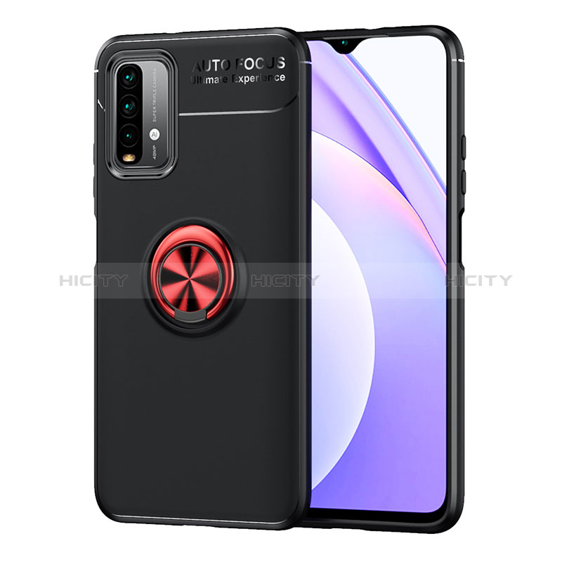 Custodia Silicone Ultra Sottile Morbida Cover con Magnetico Anello Supporto SD1 per Xiaomi Redmi 9 Power