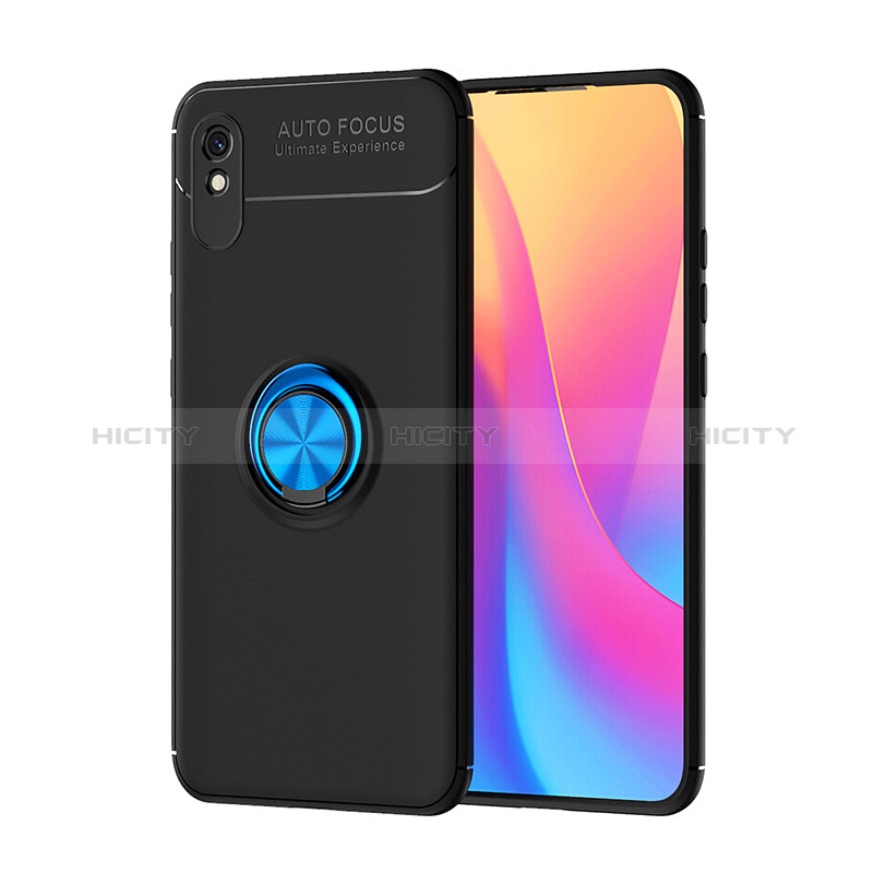 Custodia Silicone Ultra Sottile Morbida Cover con Magnetico Anello Supporto SD1 per Xiaomi Redmi 9A