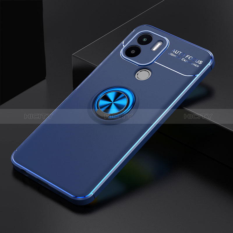 Custodia Silicone Ultra Sottile Morbida Cover con Magnetico Anello Supporto SD1 per Xiaomi Redmi A1 Plus Blu