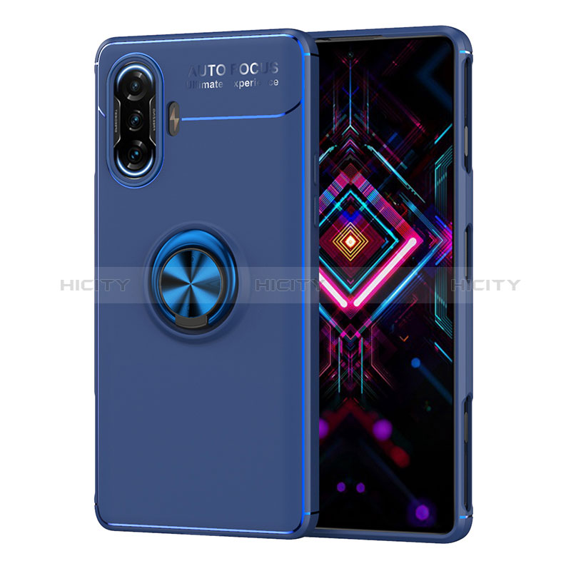 Custodia Silicone Ultra Sottile Morbida Cover con Magnetico Anello Supporto SD1 per Xiaomi Redmi K40 Gaming 5G