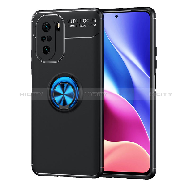 Custodia Silicone Ultra Sottile Morbida Cover con Magnetico Anello Supporto SD1 per Xiaomi Redmi K40 Pro+ Plus 5G