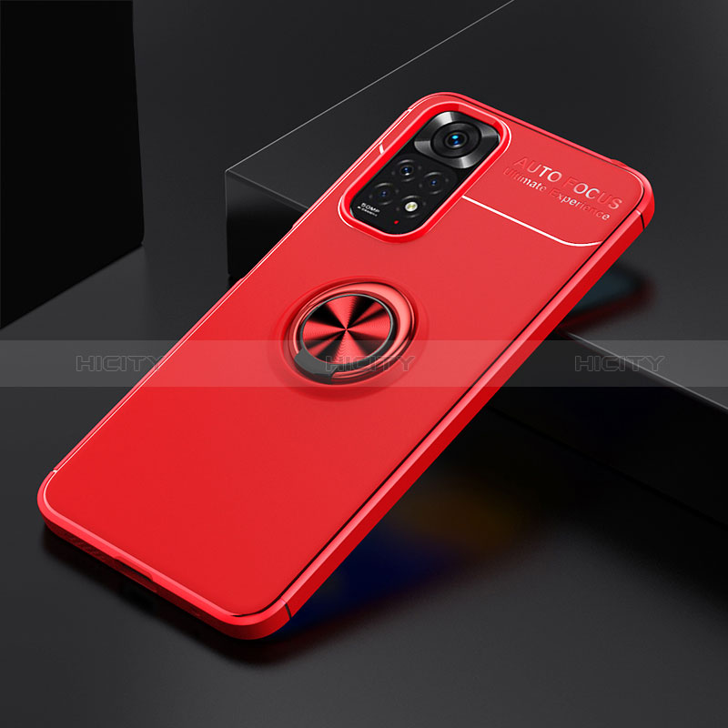 Custodia Silicone Ultra Sottile Morbida Cover con Magnetico Anello Supporto SD1 per Xiaomi Redmi Note 11 4G (2022)