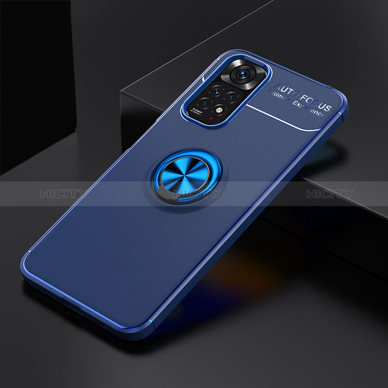 Custodia Silicone Ultra Sottile Morbida Cover con Magnetico Anello Supporto SD1 per Xiaomi Redmi Note 11 4G (2022)