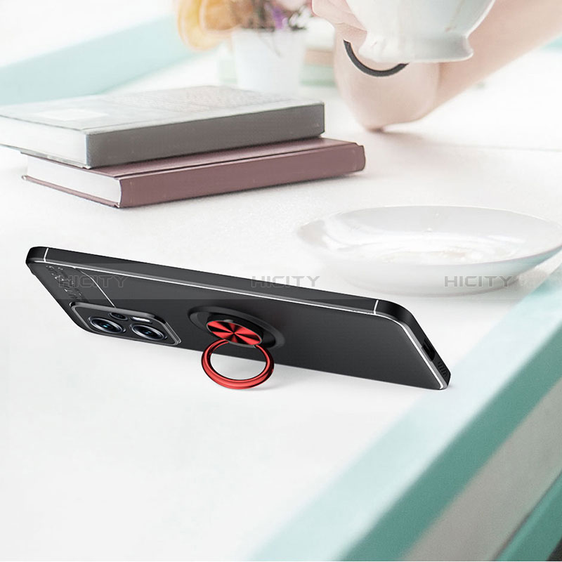 Custodia Silicone Ultra Sottile Morbida Cover con Magnetico Anello Supporto SD1 per Xiaomi Redmi Note 11T Pro 5G