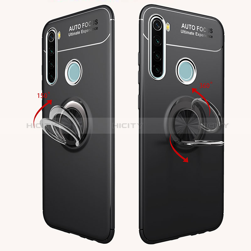 Custodia Silicone Ultra Sottile Morbida Cover con Magnetico Anello Supporto SD1 per Xiaomi Redmi Note 8 (2021)