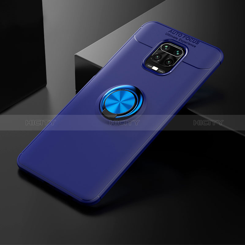 Custodia Silicone Ultra Sottile Morbida Cover con Magnetico Anello Supporto SD1 per Xiaomi Redmi Note 9 Pro