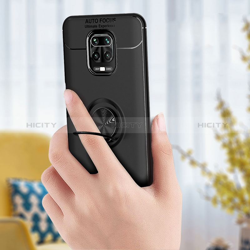 Custodia Silicone Ultra Sottile Morbida Cover con Magnetico Anello Supporto SD1 per Xiaomi Redmi Note 9S