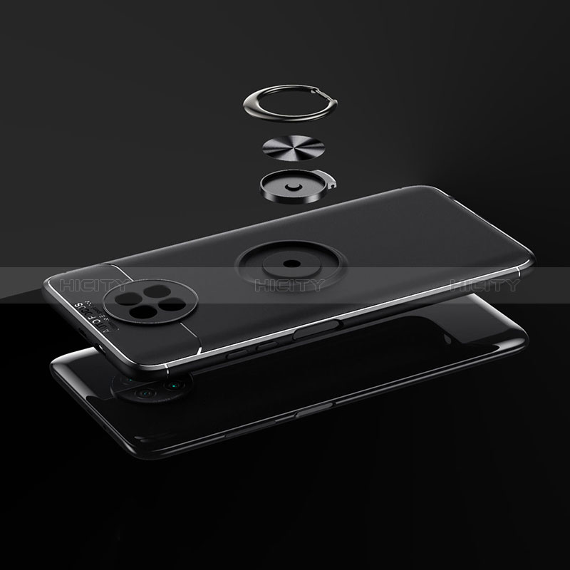 Custodia Silicone Ultra Sottile Morbida Cover con Magnetico Anello Supporto SD1 per Xiaomi Redmi Note 9T 5G