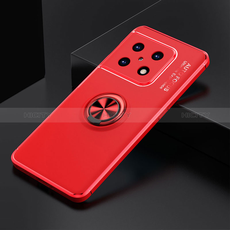 Custodia Silicone Ultra Sottile Morbida Cover con Magnetico Anello Supporto SD2 per OnePlus 10 Pro 5G