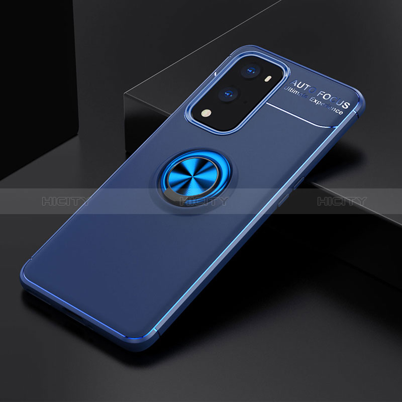 Custodia Silicone Ultra Sottile Morbida Cover con Magnetico Anello Supporto SD2 per OnePlus 9 Pro 5G