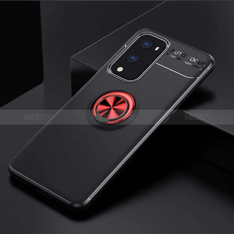 Custodia Silicone Ultra Sottile Morbida Cover con Magnetico Anello Supporto SD2 per OnePlus 9 Pro 5G