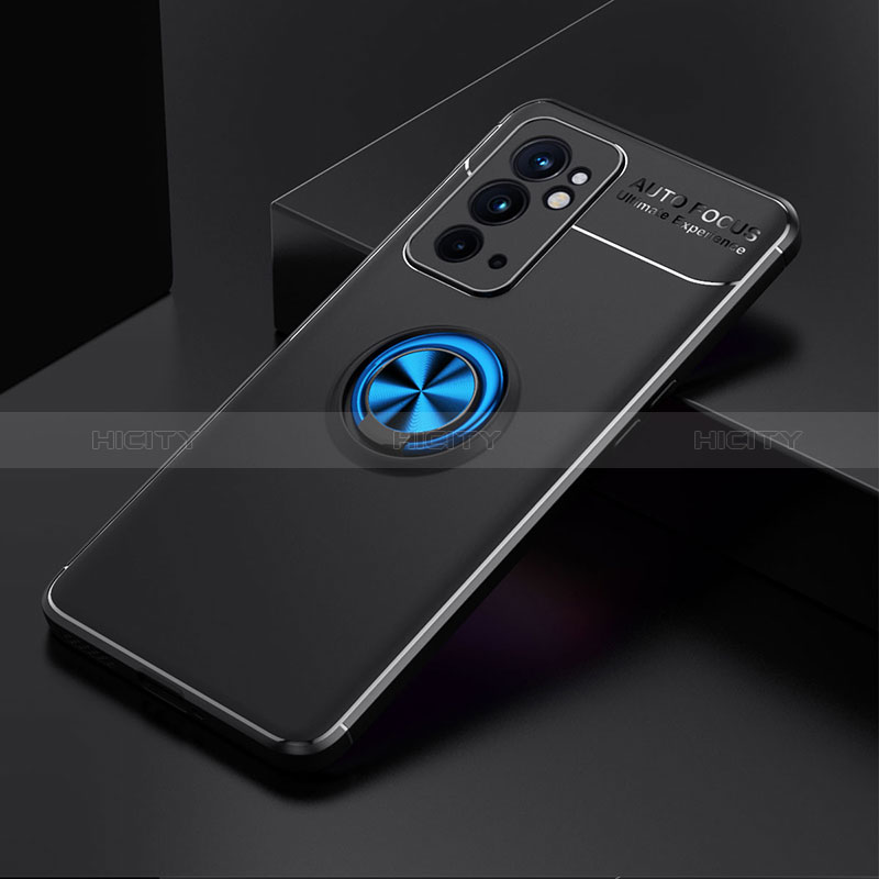 Custodia Silicone Ultra Sottile Morbida Cover con Magnetico Anello Supporto SD2 per OnePlus 9RT 5G