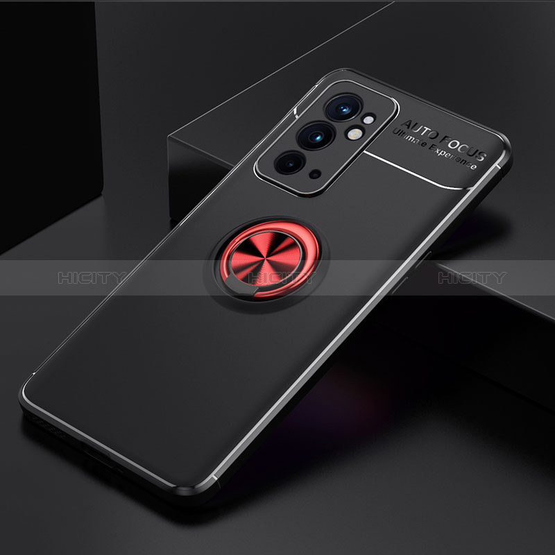 Custodia Silicone Ultra Sottile Morbida Cover con Magnetico Anello Supporto SD2 per OnePlus 9RT 5G