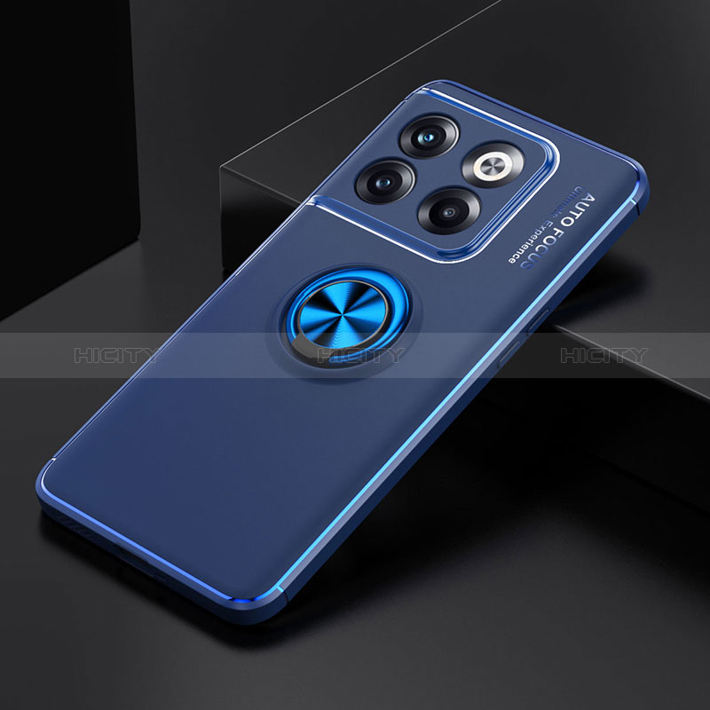 Custodia Silicone Ultra Sottile Morbida Cover con Magnetico Anello Supporto SD2 per OnePlus Ace Pro 5G Blu