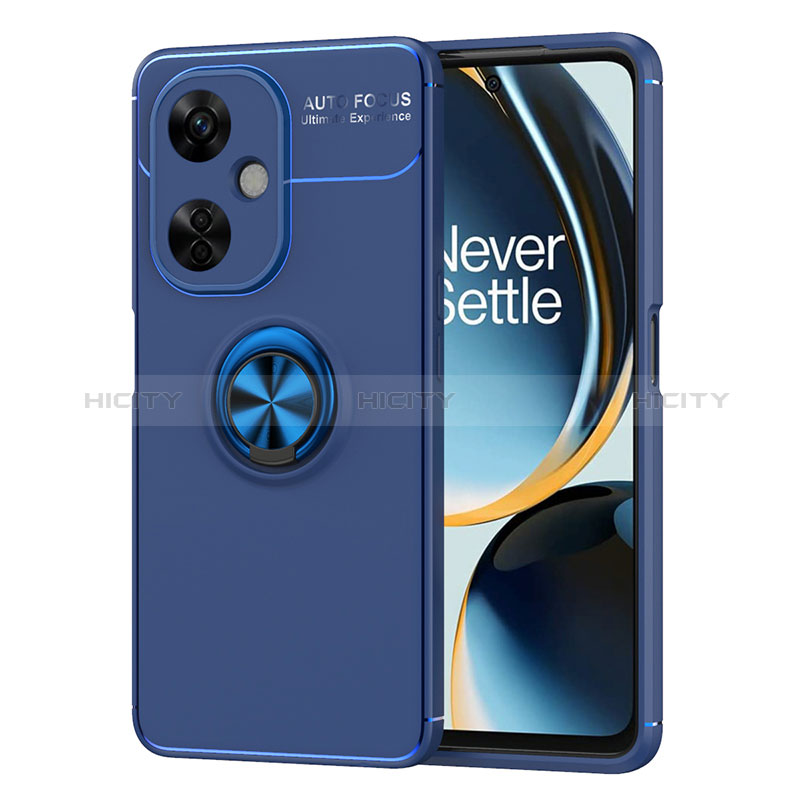 Custodia Silicone Ultra Sottile Morbida Cover con Magnetico Anello Supporto SD2 per OnePlus Nord CE 3 5G