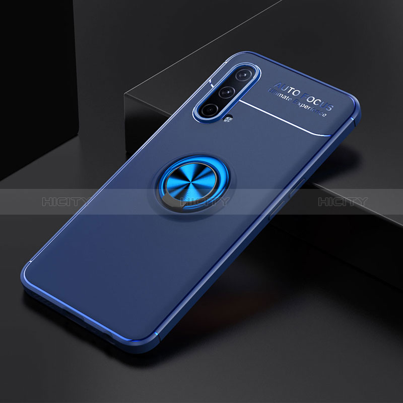 Custodia Silicone Ultra Sottile Morbida Cover con Magnetico Anello Supporto SD2 per OnePlus Nord CE 5G