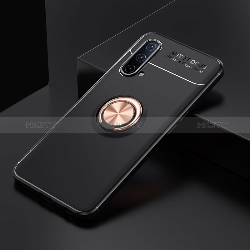 Custodia Silicone Ultra Sottile Morbida Cover con Magnetico Anello Supporto SD2 per OnePlus Nord CE 5G