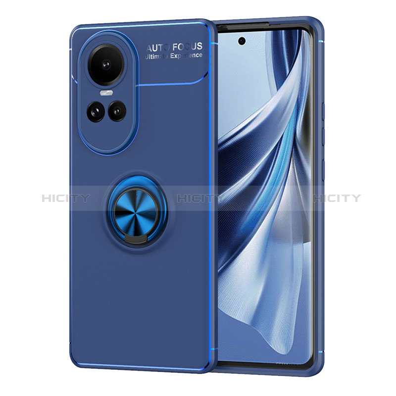 Custodia Silicone Ultra Sottile Morbida Cover con Magnetico Anello Supporto SD2 per Oppo Reno10 Pro 5G