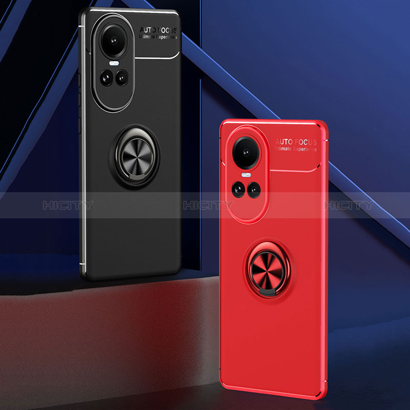 Custodia Silicone Ultra Sottile Morbida Cover con Magnetico Anello Supporto SD2 per Oppo Reno10 Pro 5G