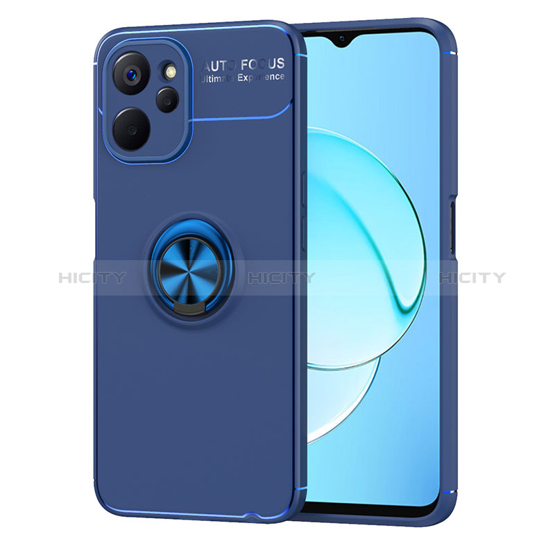 Custodia Silicone Ultra Sottile Morbida Cover con Magnetico Anello Supporto SD2 per Realme 10 5G Blu