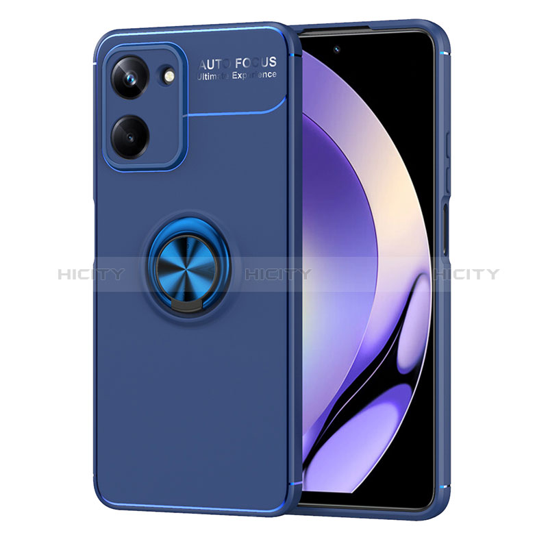 Custodia Silicone Ultra Sottile Morbida Cover con Magnetico Anello Supporto SD2 per Realme 10 Pro 5G