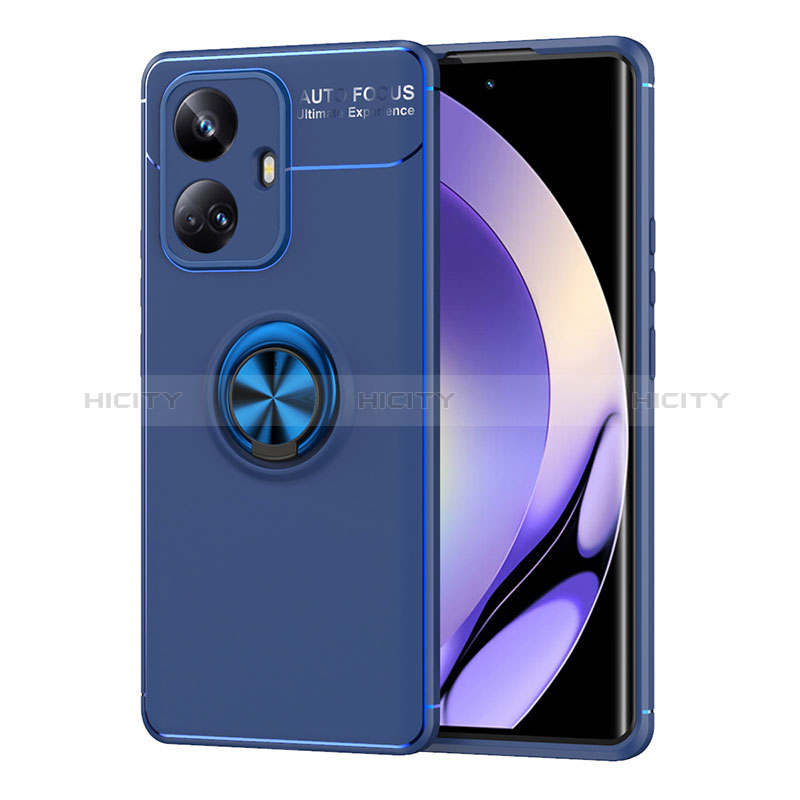 Custodia Silicone Ultra Sottile Morbida Cover con Magnetico Anello Supporto SD2 per Realme 10 Pro+ Plus 5G