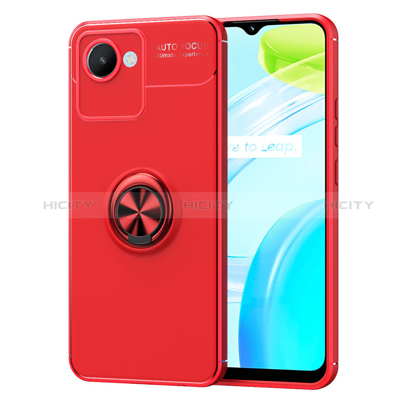 Custodia Silicone Ultra Sottile Morbida Cover con Magnetico Anello Supporto SD2 per Realme C30