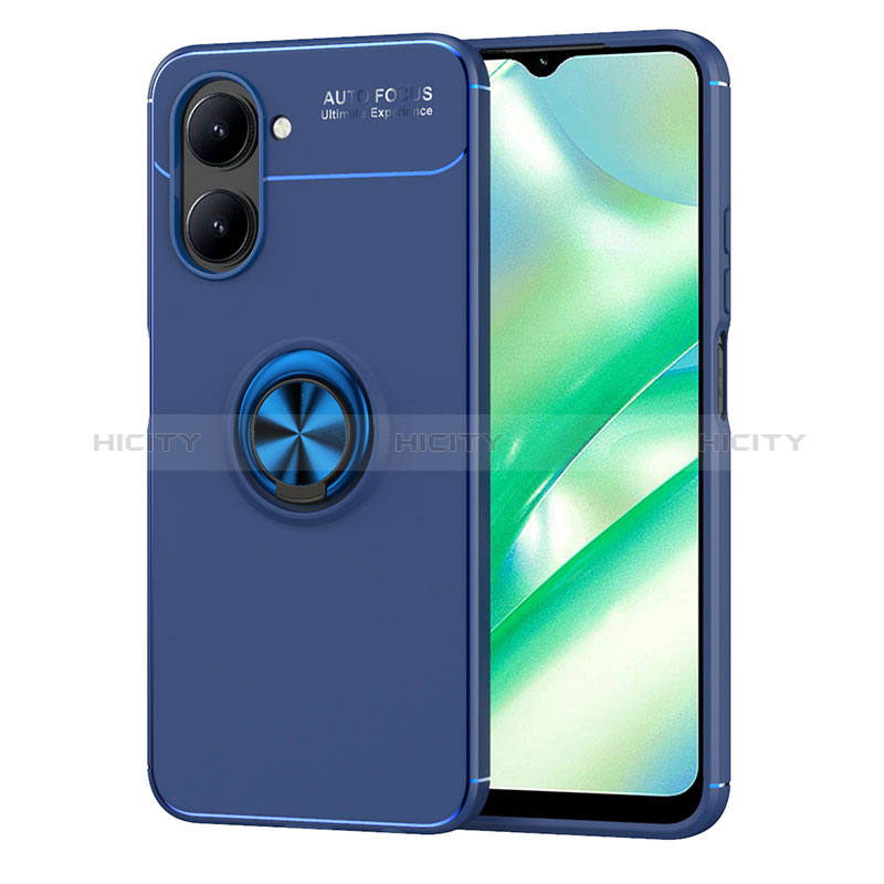 Custodia Silicone Ultra Sottile Morbida Cover con Magnetico Anello Supporto SD2 per Realme C33 (2023)