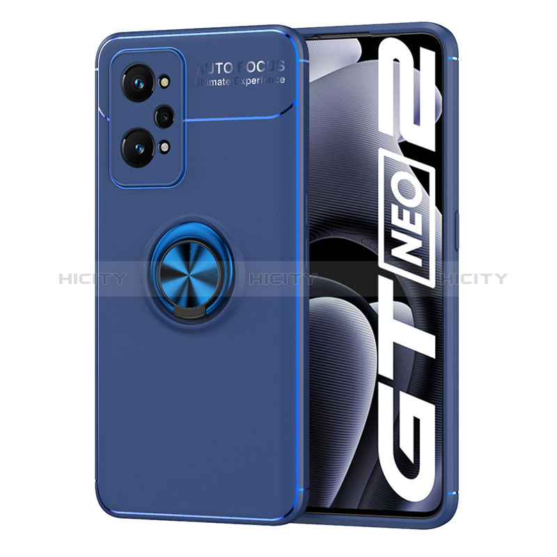 Custodia Silicone Ultra Sottile Morbida Cover con Magnetico Anello Supporto SD2 per Realme Q5 Pro 5G