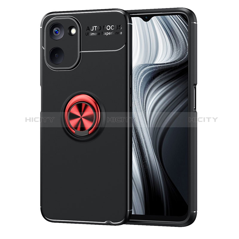 Custodia Silicone Ultra Sottile Morbida Cover con Magnetico Anello Supporto SD2 per Realme V30t 5G