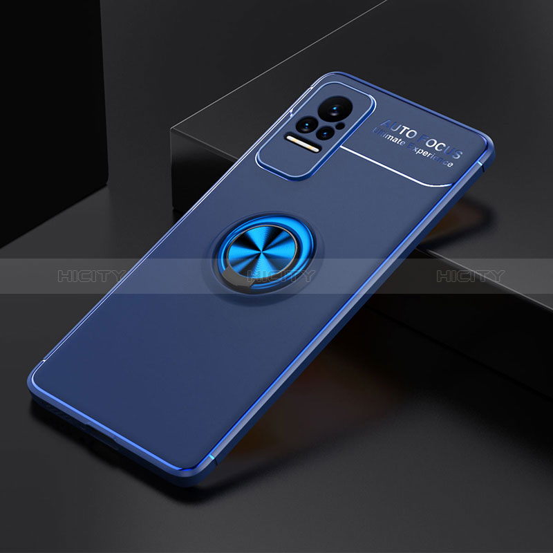 Custodia Silicone Ultra Sottile Morbida Cover con Magnetico Anello Supporto SD2 per Xiaomi Civi 1S 5G Blu