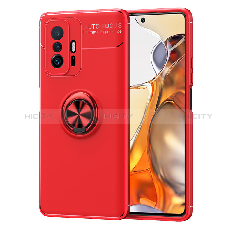 Custodia Silicone Ultra Sottile Morbida Cover con Magnetico Anello Supporto SD2 per Xiaomi Mi 11T 5G