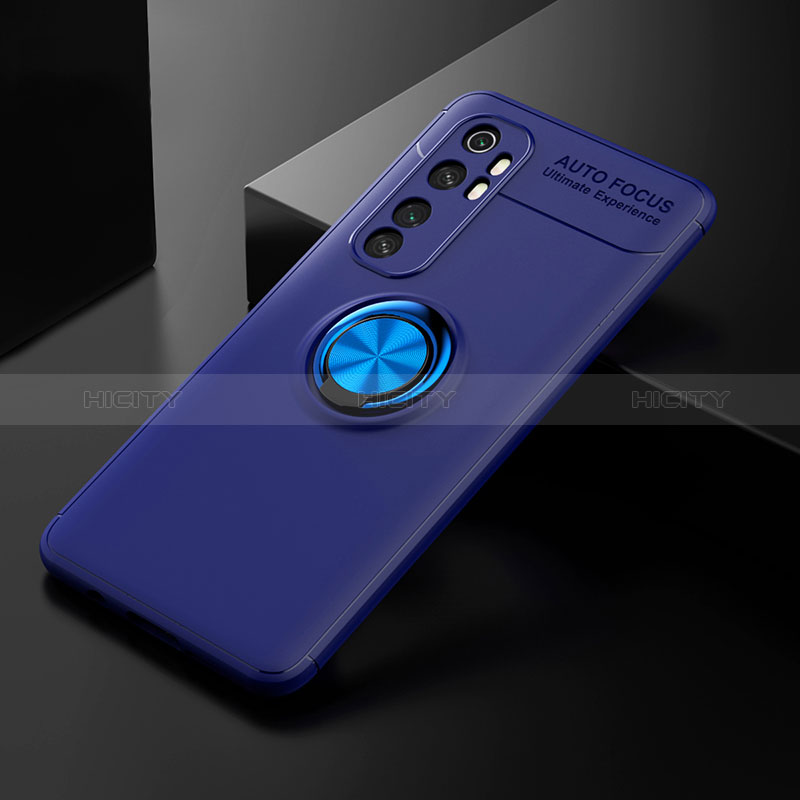 Custodia Silicone Ultra Sottile Morbida Cover con Magnetico Anello Supporto SD2 per Xiaomi Mi Note 10 Lite